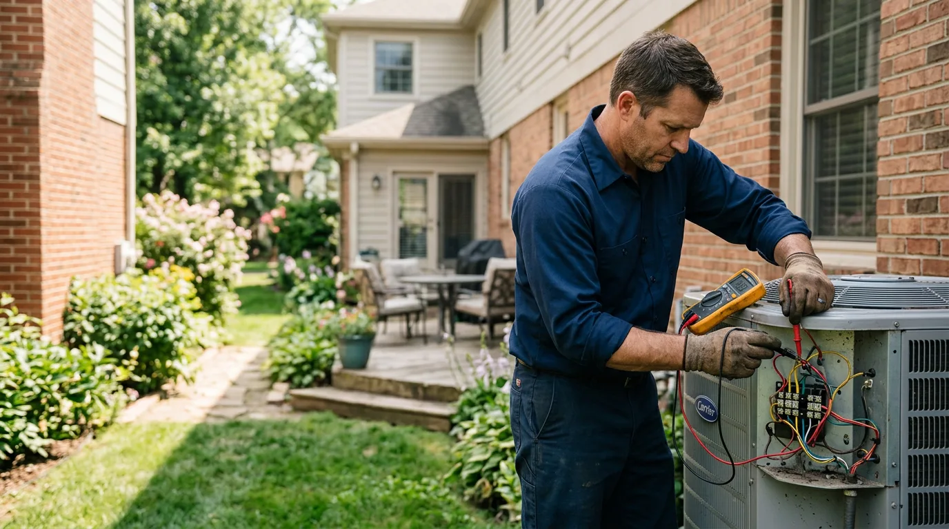 HVAC technician working near Great Valley, NY